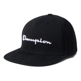 Sombrero Snapback Champion, Negro Con Texto En 3d, Talla Úni