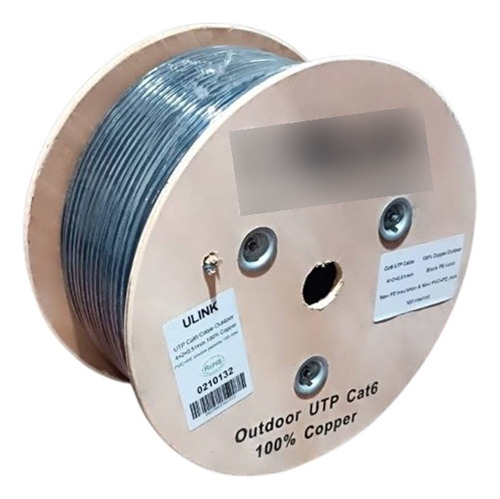 Cable Utp Cat6 100% Cobre Exterior 100mts Ulink Calidad 