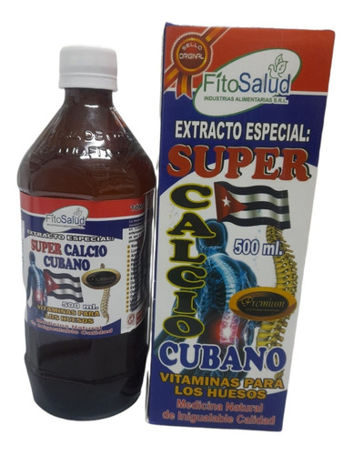 Jarabe Natural ,super Calcio Cubano (2 Frascos De 500ml C/u)