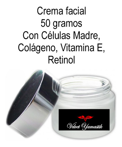 Crema Facial De Celulas Madre, Retinol, Vitamina E 50 Ml