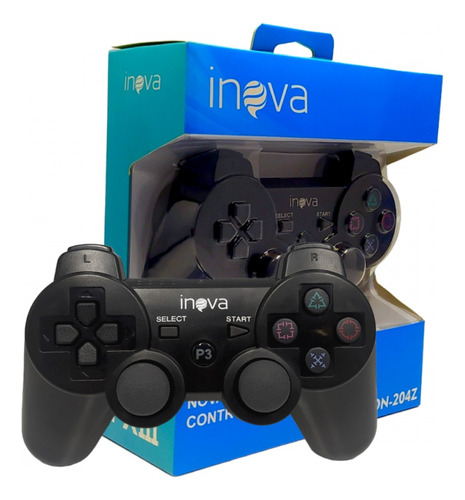 Controle Joystick Sem Fio Inova Ps3 Preto