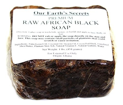 Jabon Negro Our Earth S Secrets Crudo Africano 1 Libra