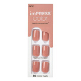 Uñas Press On - Kiss Impress Color Caramel