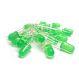 40 Unidades Led Difuso Verde 5mm Para Arduino