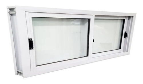 Ventana Aluminio 200x40 Vid Entero 4mm C/reja Y Mosquitero