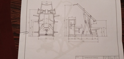 Planos Para Maquina De Gymnacia 130! Con Medidas Milimetrica