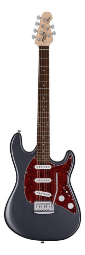 Guitarra Eléctrica Sterling Cutlass Ct30sss De Álamo Charcoal Frost Con Diapasón De Laurel