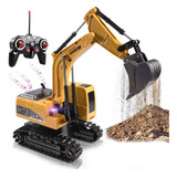 Máquina Excavadora De Control Remoto 1:24 Rcshovelmetalchris