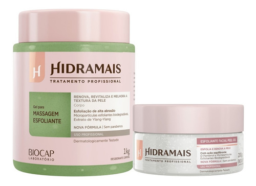 Kit Hidramais Gel Esfoliante Facial +gel Esfoliante Corporal