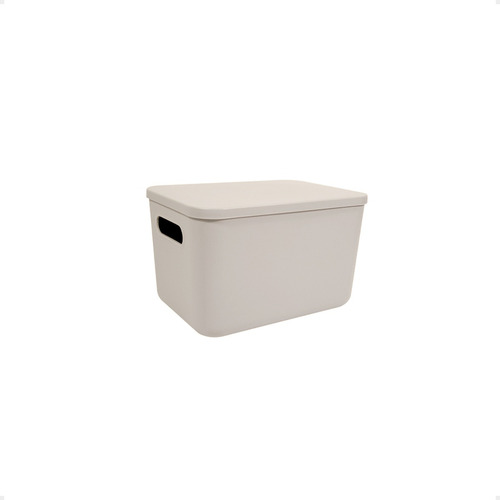 Canasto Organizador Plastico Apilable Con Tapa 26x18x16 Cm