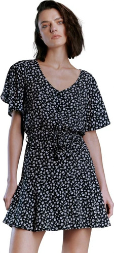 Vestido Corto Casual Juvenil Lino Mujer Holly Land 1065896