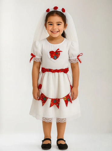 Vestido De Noiva Infantil De Festa Junina - Masquerade