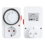 Timer Socket, Mecánico, Para Interiores, Con Enchufe, 24 Hor