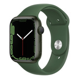 Apple Watch Series 7 (gps, 45mm) - Caja De Aluminio Color Verde - Correa Deportiva Verde Trébol