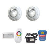 Kit Led Piscina 32m² - 2 Leds 9w, 1 Módulo Rgb + Fonte