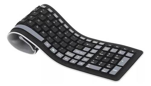 Teclado Rizable Inalámbrico De Silicona Y Teclados Flexibles