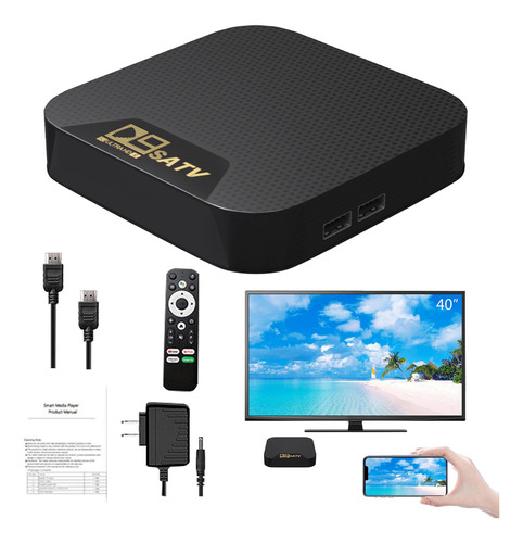 Caja De Tv D9s 4k Arm Cortex-a53 Quad Core Cpu Mali-450 750