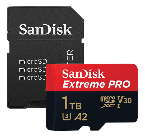 Cartão Micro Sd Sandisk 1tb Microsd Extreme Pro 200mbs E Adp