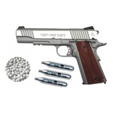 Marcadora Airsoft Colt 1911 Inox Full Metal Blowback 6mm