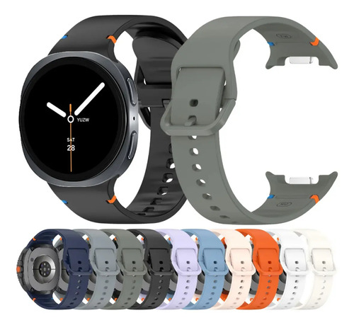 Pulseira Silicone Para Galaxy Watch 8 40mm 44mm Classic 46mm | MercadoLivre
