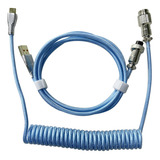 Cable Usb-c En Espiral 2 En 1 Para Teclado Mecánico