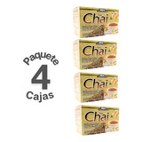 Té Chai Paquete 4 Cajas Gn+vida /cacao,té Negro, Canela,nuez