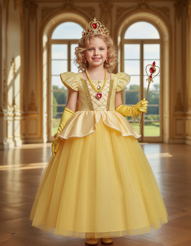 Vestido Belle Niñas Cos La Bella Y La Bestia Vestidos