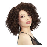 Peruca Front Lace Wig Cacheada Fibra Premium Chade Fashion