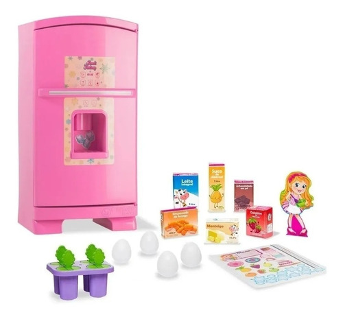 Geladeira Infantil Sonho De Menina Brincar De Cozinha Grande