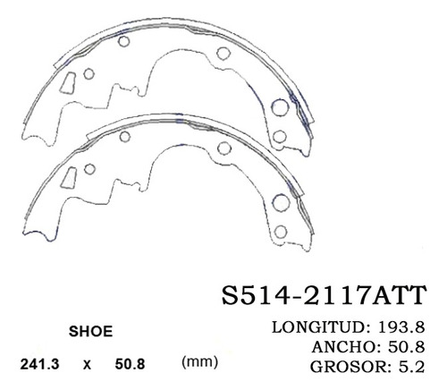 Bandas De Freno Chevrolet Blazer 4x4 91 Al 96 S2117 Foto 2