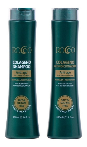 Shampoo Colageno Sin Sal 400ml Rocco