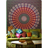 Colcha Indiana Casal Manta Sofa Cortina Painel Mandala Boho