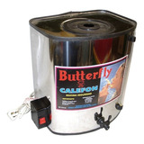 Calefon Butterfly 20 Lts Acero Inox Grifo Plastico