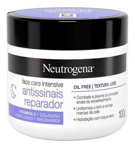 Creme Hidratante Facial Neutrogena Antissinais Reparador Momento De Aplicação Noite Tipo De Pele Normal