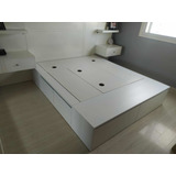 Cama Con Cajones - Melamina 18mm - 2 Plazas -laqueada