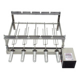 Churrasqueira Giratória Gira Grill 5 Espetos Inox+brinde Cor Motor Lado Direito 110v/220v