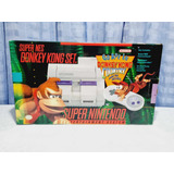 72- Console Super Nintendo Donkey Kong Set Usa Serial Batendo