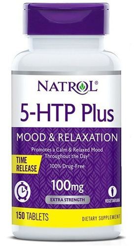 5htp Natrol 100mg Plus Mood & Relaxtion - 150 Caps 