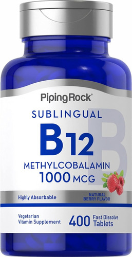 Vitamina B12 1000 Mg Sublingual Con 400 Tabletas Hecho Usa