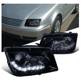 Volkswagen Jetta A4 1999 - 2007 Juego Faros Lupa Led Len Ahu