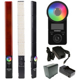 Iluminador Led Bastão Yn360 Iii + 2bat F970 + Carreg + Fonte