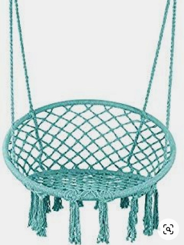 Hamaca Colgante Macrame Aqua