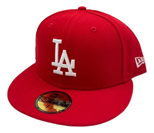 Gorra New Era Los Angeles Dodgers Roja 59fifty Cerrada