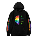 Blusa Moletom Lgbt Girassol Love Is Love I'm Proud Of You