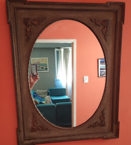 Espejo Ovalado Antiguo Estilo Barroco