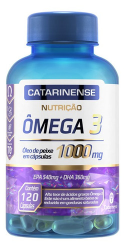 Ômega 3 Epa 540mg Dha 360mg Catarinense - 120 Cápsulas