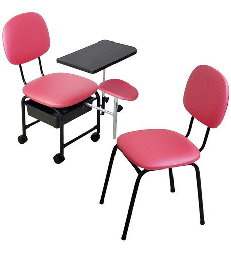 Kit Cirandinha Manicure E Cadeira Para Cliente Pink Facto