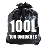 Saco De Lixo Econômico 100 Unidades 100 Litros 75x105cm