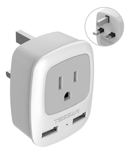 Adaptador De Enchufe Británico, Cargador Británico 3 En 1 Ti