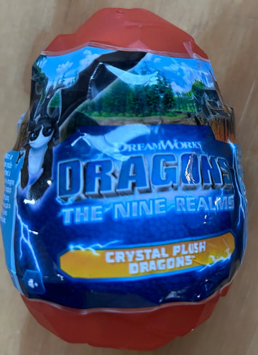Juguete Dragons The Nine Realms Huevo Rojo Crystal Plush